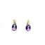 YELLOW GOLD AMETHYST AND DIAMOND EARRINGS 210-03212