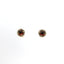 YELLOW GOLD GARNET & DIAMOND HALO STUD EARRINGS 210-03217