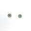 YELLOW GOLD BLUE TOPAZ & DIAMOND HALO STUD EARRINGS 210-03218