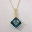 14K Yellow Gold London Blue Topaz Necklace