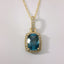 14K Yellow Gold London Blue Topaz Necklace