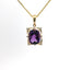 YELLOW GOLD AMETHYST AND DIAMOND PENDANT 230-02374