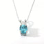 Blue Zircon Solitaire Pendant 230-02406
