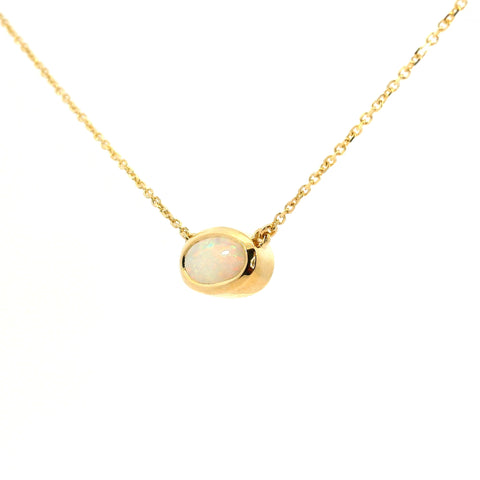 14KT YELLOW GOLD OPAL NECKLACE 230-02426