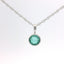 WHITE GOLD ROUND EMERALD BEZEL SET PENDANT 231-00260