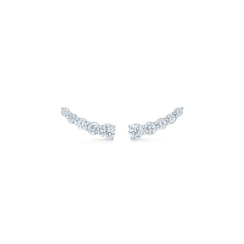 KWIAT 18KT Vine Ear Climbers with 5 Diamonds E-2384-0-DIA-18KW