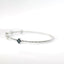 14K White Gold Flexible Natural Diamond and Sapphire Bangle Bracelet