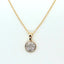 Pave diamond circle pendant 165-00414