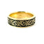 8MM 14KT YELLOW GOLD HAND ENGRAVED RING WITH ANTIQUING 400-08257