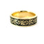 8MM 14KT YELLOW GOLD HAND ENGRAVED RING WITH ANTIQUING 400-08257