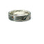 6MM STERLING SLIVER AND PALLADIUM 500  MOKUME GANE RING WITH FLUSH SET CHAMPAGNE DIAMONDS 675-00192