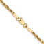 14K 2.5mm 18 Inch Diamond-Cut Rope Chain