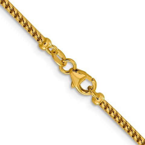 14K 2mm Franco 20 Inch Chain