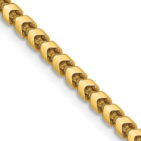 14K 2.4mm Franco 20 Inch Chain