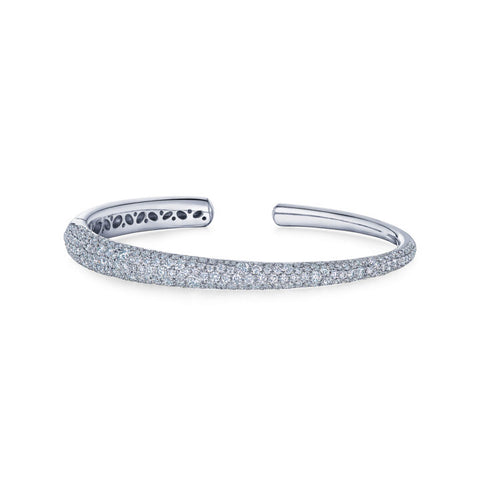 KWIAT 18KT Cobblestone Bangle with Pavé Diamonds B-15568Y-0-DIA-18KY