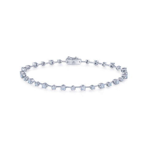 KWIAT 18KT Starry Night Alternating Diamond Line Bracelet B-15647-0-DIA-18KY