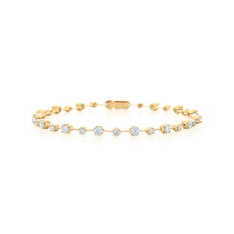 KWIAT 18KT Starry Night Alternating Diamond Line Bracelet B-15647-0-DIA-18KY