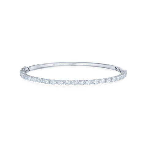 KWIAT 18KT Stackable Oval Diamond Bangle B-19515-13-DIA-18KW