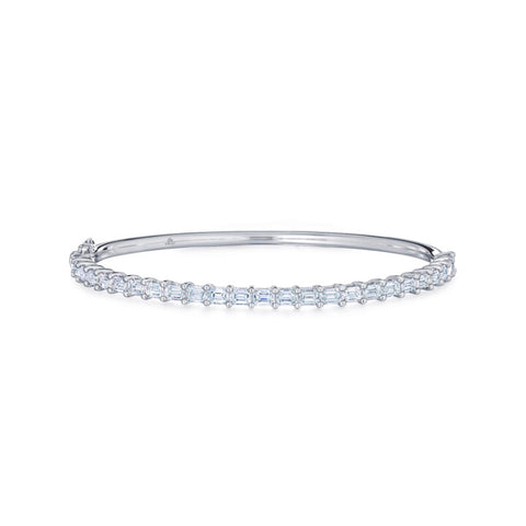 KWIAT 18KT Stackable Emerald Cut Diamond Bangle B-19522-0-DIA-18KW