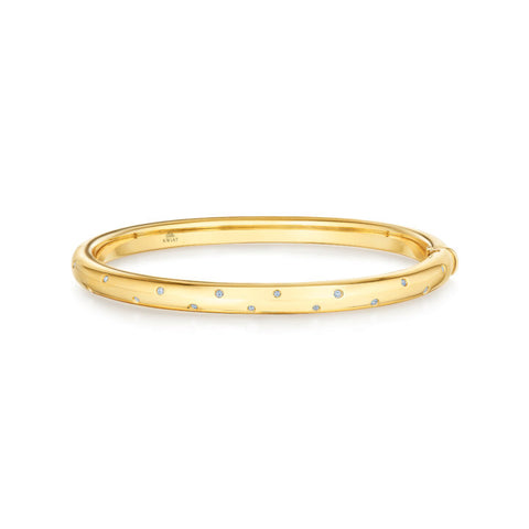 KWIAT 18KT Orbit Bangle Bracelet B-19570-0-DIA-18KY