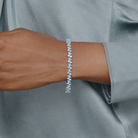 KWIAT 18KT American Beauty Line Bracelet with Marquise and Round Diamonds B-19592-0-DIA-18KW