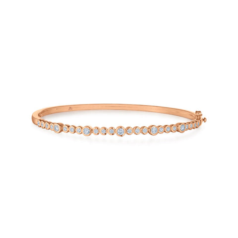 KWIAT 18KT Mixed Round Diamond Bangle Bracelet B-19629-0-DIA-18KY