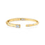 KWIAT 18KT Cobblestone Cuff Bangle Featuring an Ashoka Diamond B-19657-0-DIA-18KY