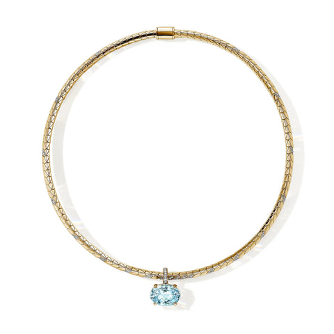 John Hardy Artisan Series Naga Flex Choker With Pendant NGS603921AQDI