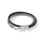 John Hardy Double Wrap, Silver, Leather, 4.5MM BU901254BL