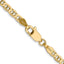 14K 22 inch 3mm Concave Anchor with Lobster Clasp Chain