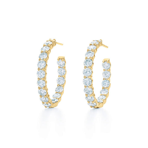 KWIAT 18KT Diamond Hoop Earrings .15CTTW E-15933-0-DIA-18KY