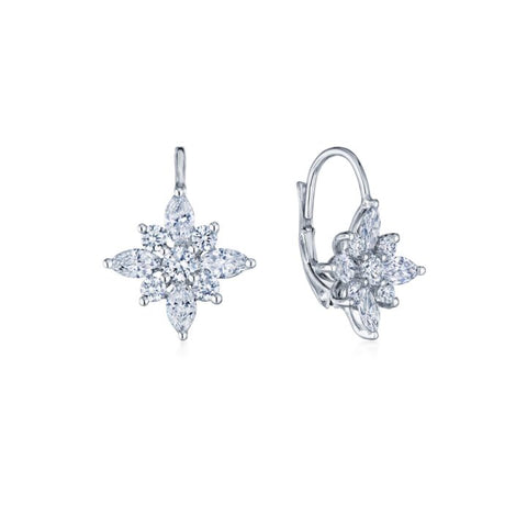KWIAT 18KT and Platinum Large Star Diamond Drop Earrings E-16356-0-DIA-PT8W