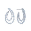 KWIAT 18KT Starry Night Two-Row Sideways Diamond Hoop Earrings E-2599-0-DIA-18KW