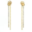 14KT YELLOW GOLD DIAMOND DANGLE EARRINGS 150-07176