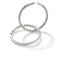 John Hardy Carved Chain Hoop Earring, Sterling Silver, 37MM