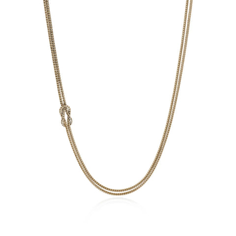 John Hardy Love Knot Necklace, Gold, 3.6MM NGG98756