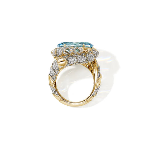 John Hardy Artisan Series Naga Cocktail Ring RGS603811AQDI