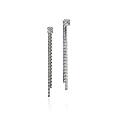 John Hardy Icon Stud Earrings, Sterling Silver, Diamonds EBP972062DI
