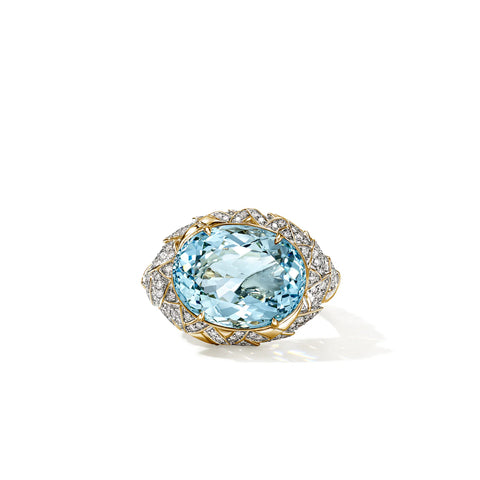 John Hardy Artisan Series Naga Cocktail Ring RGS603811AQDI