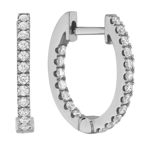 Inside/Out Diamond Hoop Earrings