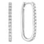 Rectangular Diamond Hoop Earrings