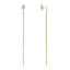 Marquise Shaped Diamond Stud Earrings with Threader Post/Chain