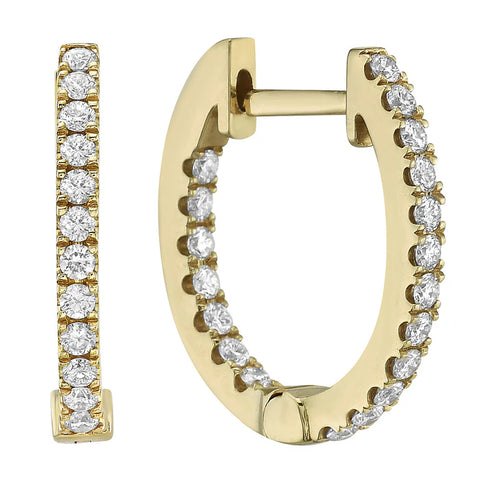 Inside/Out Diamond Hoop Earrings