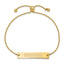 Sterling Silver Gold-plated University of Wisconsin Small Bar Adjustable 9 inch Bracelet