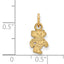 Sterling Silver Gold-plated University of Wisconsin Badger Extra Small Pendant