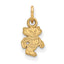 Sterling Silver Gold-plated University of Wisconsin Badger Extra Small Pendant
