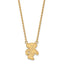 Sterling Silver Gold-plated University of Wisconsin Badger Large Pendant w/ 18" Necklace