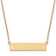 Sterling Silver Gold-plated University of Wisconsin Small Bar w/ 18" Necklace