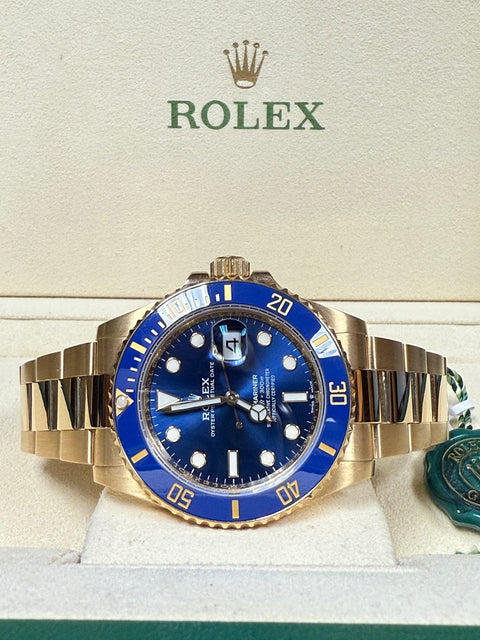 ROLEX 18K SUBMARINER BLUE DIAL 126618LB