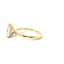 14KT YELLOW GOLD HIDDEN HALO SOLITAIRE RING FOR  1.5CT EMERALD CUT CENTER STONE 140-08437